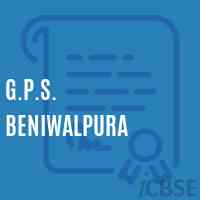 G.P.S. Beniwalpura Primary School Logo