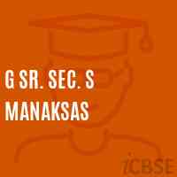 G Sr. Sec. S Manaksas High School Logo