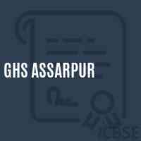 Ghs Assarpur Secondary School Logo