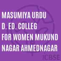 Masumiya Urdu D. Ed. Colleg For Women Mukund Nagar Ahmednagar College Logo