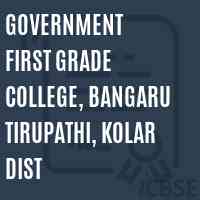 Government First Grade College, Bangaru Tirupathi, Kolar Dist Logo