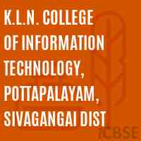 K.L.N. College of Information Technology, Pottapalayam, Sivagangai Dist Logo