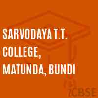 Sarvodaya T.T. College, Matunda, Bundi Logo