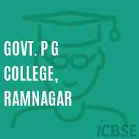 Govt. P G College, Ramnagar Logo