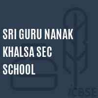 Sri Guru Nanak Khalsa Sec School Logo