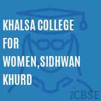 Khalsa College for Women,Sidhwan Khurd Logo