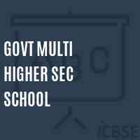 Govt Multi Higher Sec School Logo