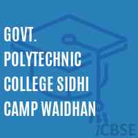 G0Vt. Polytechnic College Sidhi Camp Waidhan Logo