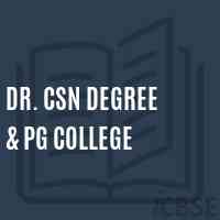 Dr. Csn Degree & Pg College Logo