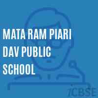 Mata Ram Piari Dav Public School Logo