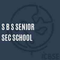 S B S Senior Sec School Logo