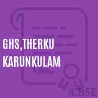 Ghs,Therku Karunkulam Secondary School Logo