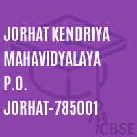 Jorhat Kendriya Mahavidyalaya P.O. Jorhat-785001 College Logo