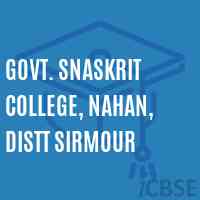 Govt. Snaskrit College, Nahan, Distt Sirmour Logo
