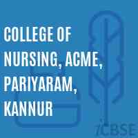 College of Nursing, ACME, Pariyaram, Kannur Logo