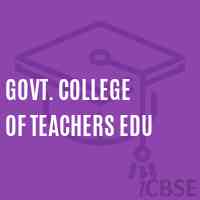 Govt. College of Teachers Edu Logo