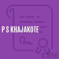 P S Khajakote Primary School Logo