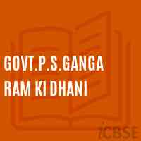 Govt.P.S.Ganga Ram Ki Dhani Primary School Logo