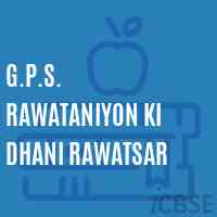 G.P.S. Rawataniyon Ki Dhani Rawatsar Primary School Logo