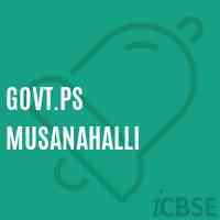 Govt.Ps Musanahalli Primary School Logo