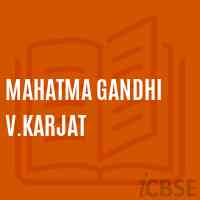 Mahatma Gandhi V.Karjat High School Logo