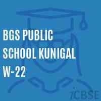 Bgs Public School Kunigal W-22 Logo