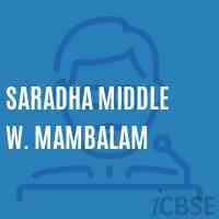 Saradha Middle W. Mambalam Middle School Logo