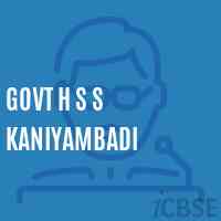 Govt H S S Kaniyambadi High School Logo