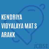 Kendriya Vidyalaya Mat S Arakk Senior Secondary School Logo