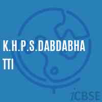 K.H.P.S.Dabdabhatti Middle School Logo