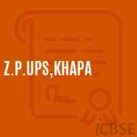 Z.P.Ups,Khapa Middle School Logo