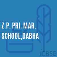 Z.P. Pri. Mar. School,Dabha Logo