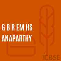 G B R Em Hs Anaparthy Secondary School Logo