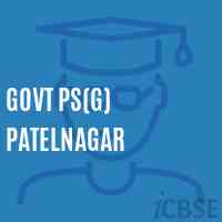 Govt Ps(G) Patelnagar Primary School Logo