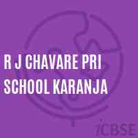R J Chavare Pri School Karanja Logo