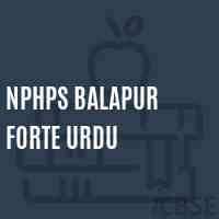 Nphps Balapur Forte Urdu Middle School Logo