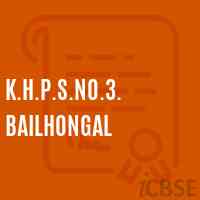 K.H.P.S.No.3. Bailhongal Middle School Logo