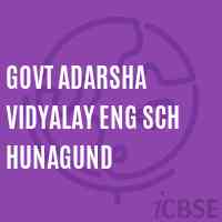 Govt Adarsha Vidyalay Eng Sch Hunagund Secondary School Logo