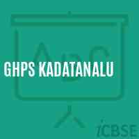 Ghps Kadatanalu Middle School Logo