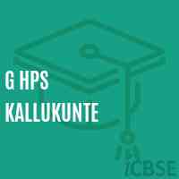 G Hps Kallukunte Middle School Logo