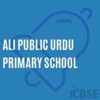 Ali Public Urdu Primary School Logo