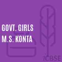 Govt. Girls M.S. Konta Middle School Logo
