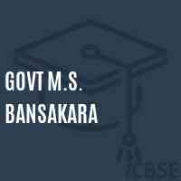 Govt M.S. Bansakara Middle School Logo