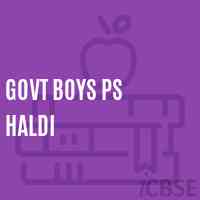 Govt Boys Ps Haldi Primary School Logo