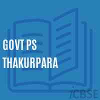 Govt Ps Thakurpara Primary School Logo