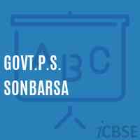 Govt.P.S. Sonbarsa Primary School Logo