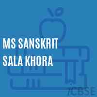 Ms Sanskrit Sala Khora Middle School Logo