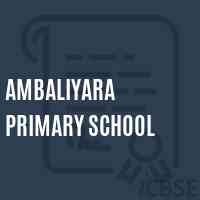 Ambaliyara Primary School Logo
