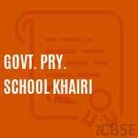 Govt. Pry. School Khairi Logo