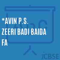 *avin P.S. Zeeri Badi Baida Fa Primary School Logo